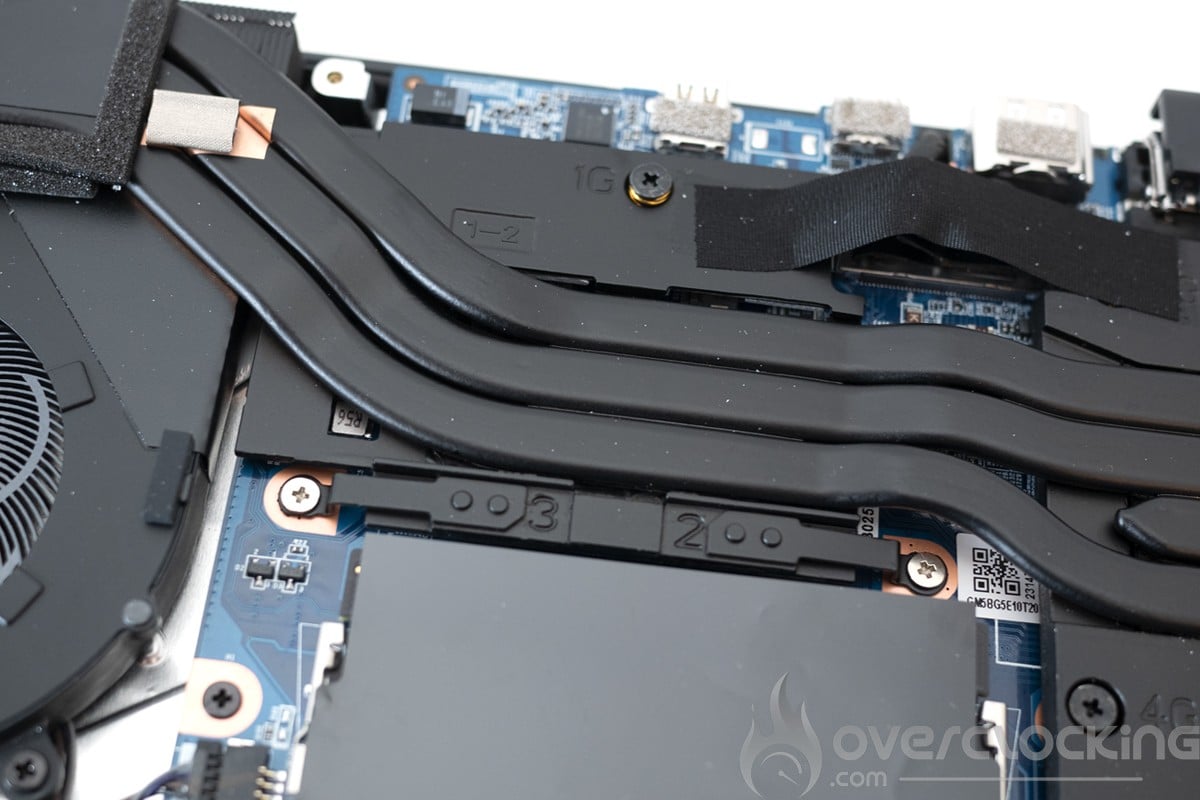 pcspecialist elimina pro 16 M - intérieur caloduc CPU