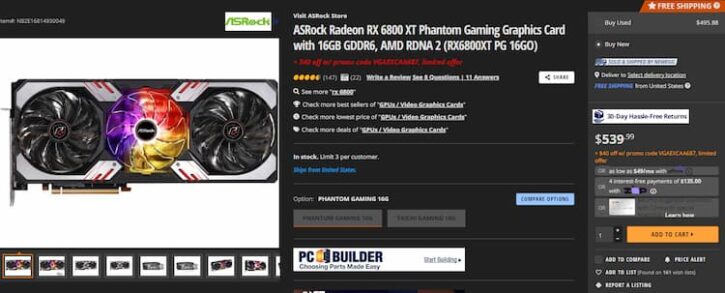 RX 6800/XT baisse de prix