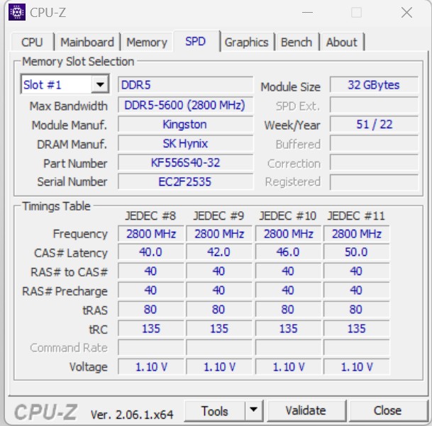 Dell Alienware M16 R1 AMD - CPU Z kingston ram