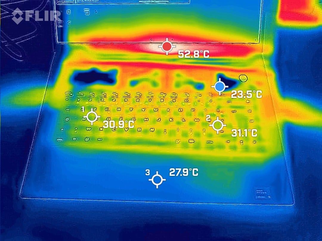 Dell Alienware M16 R1 AMD - FLIR IR temp IDLE