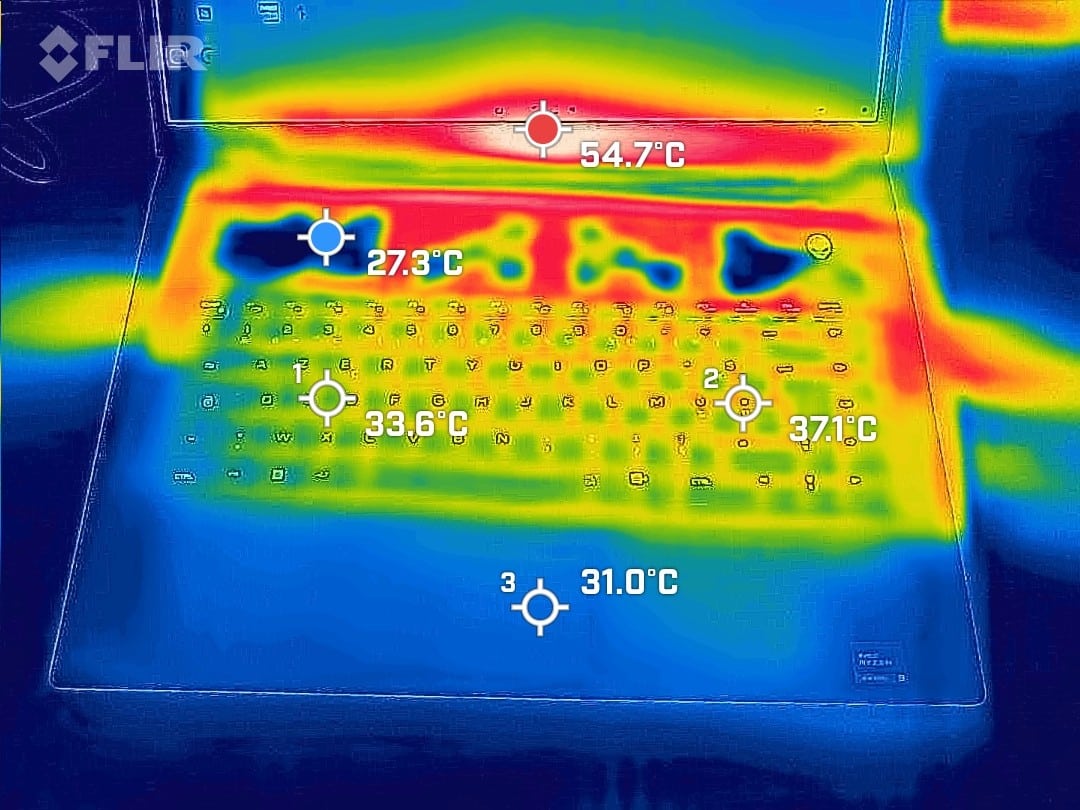 Dell Alienware M16 R1 AMD - FLIR IR temp LOAD