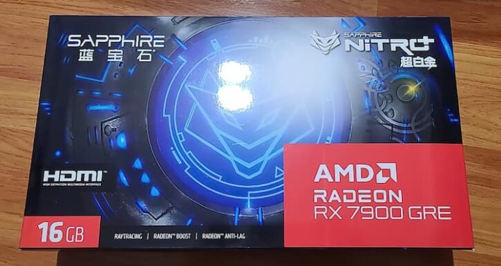 RX 7900 GRE Nitro boîte