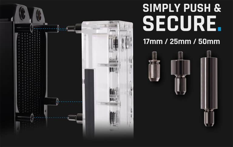 Le kit « Core Push Mounting » chez Alphacool