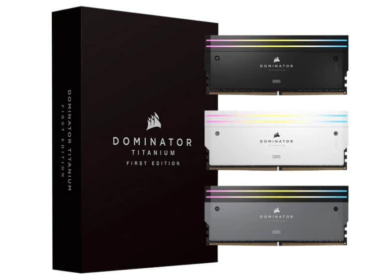 Corsair dévoile sa mémoire DDR5 Dominator Titanium