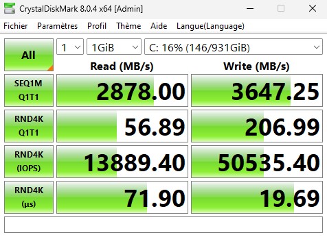beelink ser6 max - SSD bench