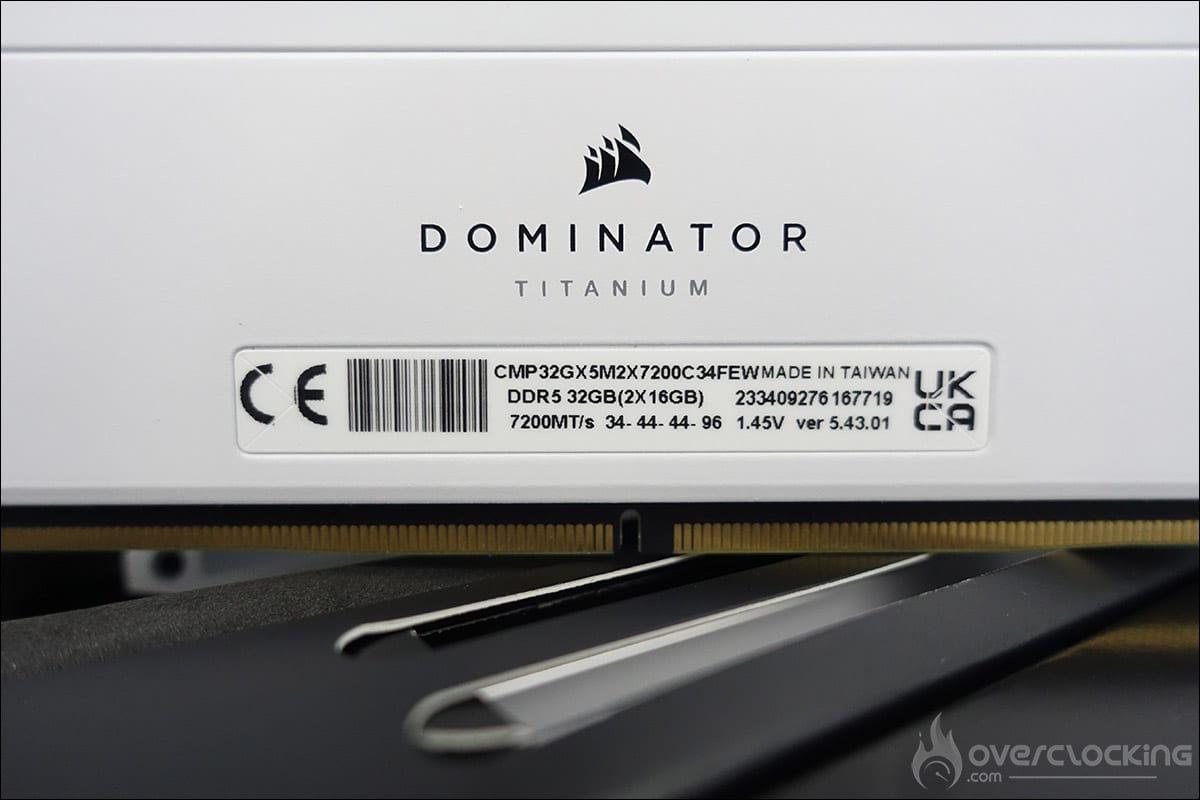 Le kit mémoire Corsair Dominator Titanium 7200 MT/s CL34 DDR5