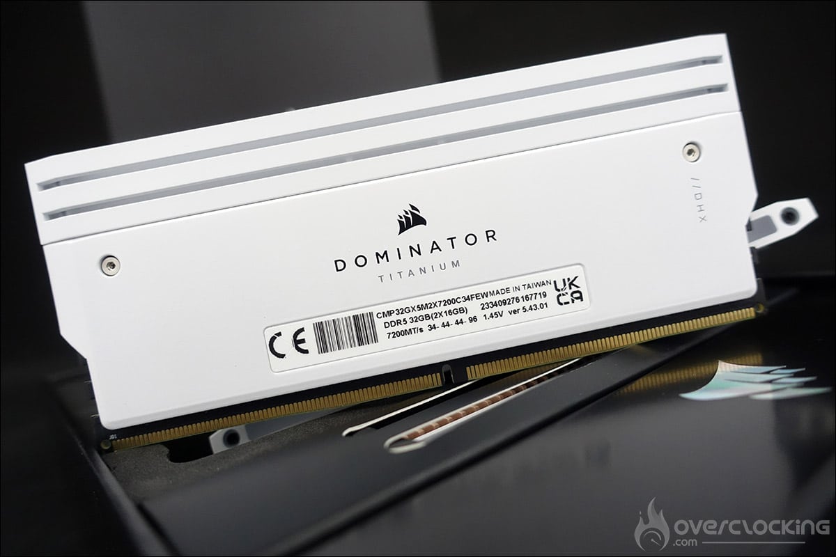 Le kit mémoire Corsair Dominator Titanium 7200 MT/s CL34 DDR5