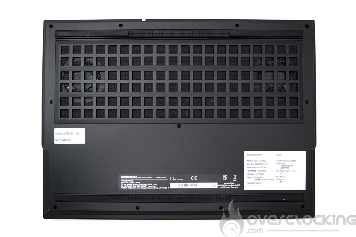 medion erazer major x10 - dessous