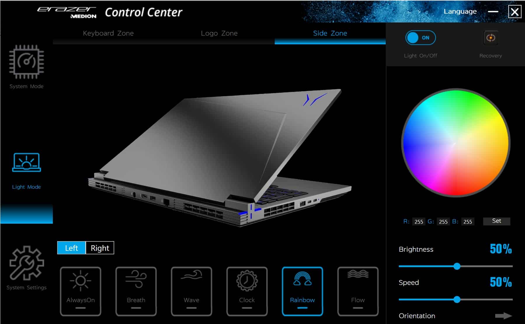 medion erazer major x10 - Medion Control Center RGB
