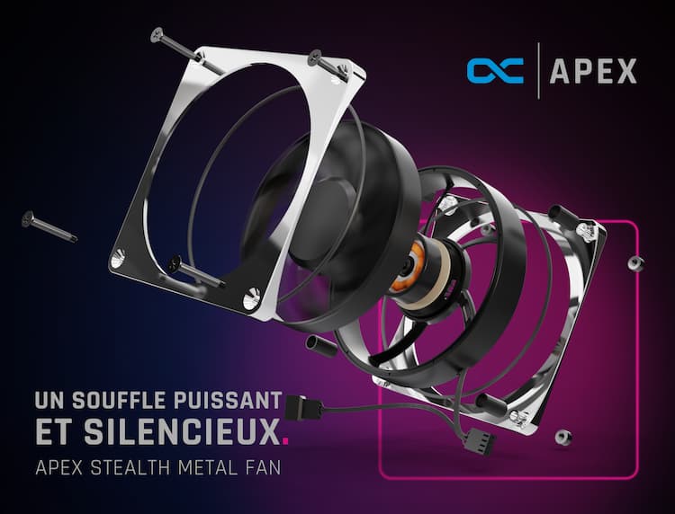 Alphacool présente son ventilateur Apex Stealth avec cadre métallique !