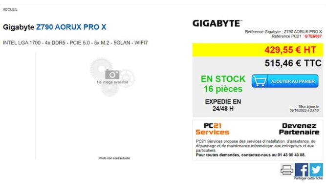 Gigabyte Z790 Pro X PC21.fr