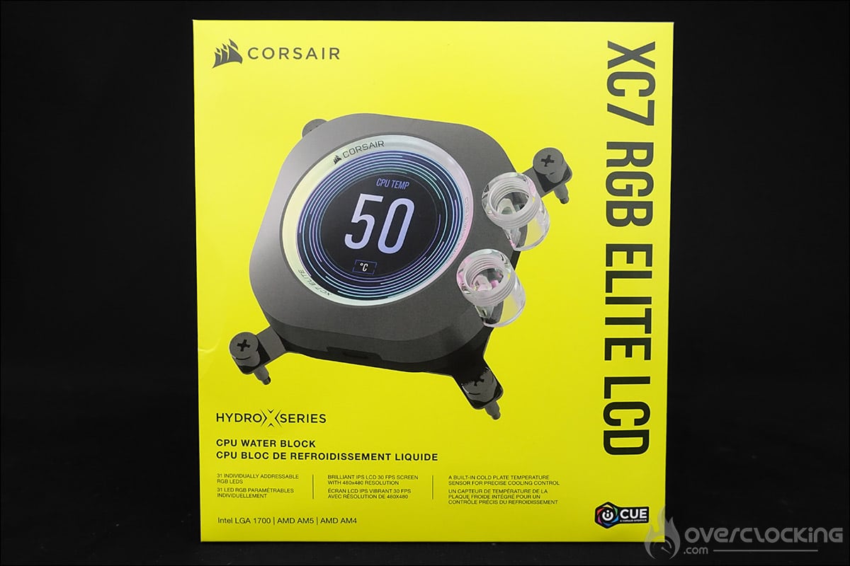 Le waterblock XC7 RGB Elite LCD de chez Corsair