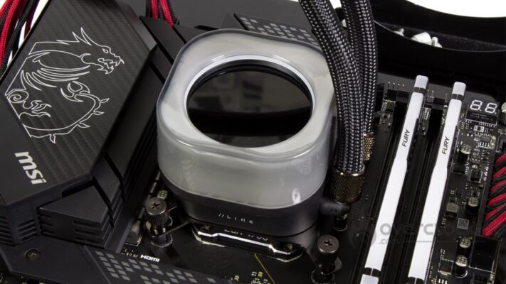 Corsair iCUE Link H150i LCD montage Intel 2