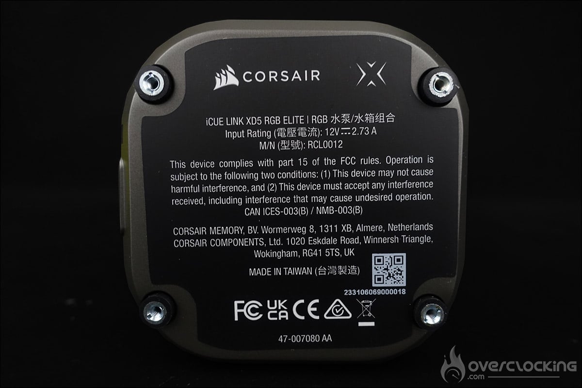 La pompe Corsair XD5 RGB Elite