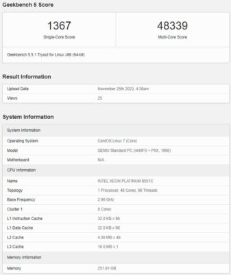 Xeon Platinum 8551C