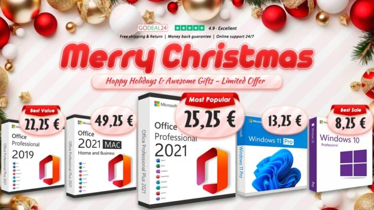 Où et comment acheter à vie Office 2021 à bas prix à 25€ ? Le Noël de Godeal24 vous offre de grosses réductions !