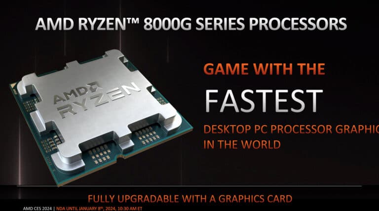 [CES 2024] AMD annonce les CPU de la série 8000G