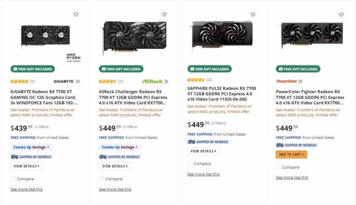 RX 7700 XT Prix