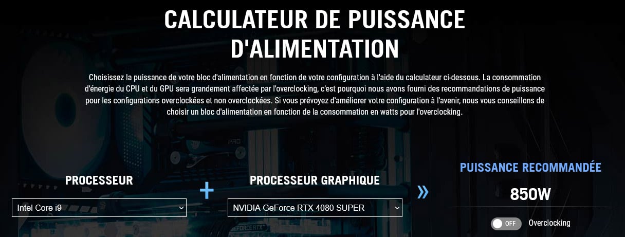 Alimentation pour la carte graphique ROG STRIX RTX 4080 SUPER OC Edition