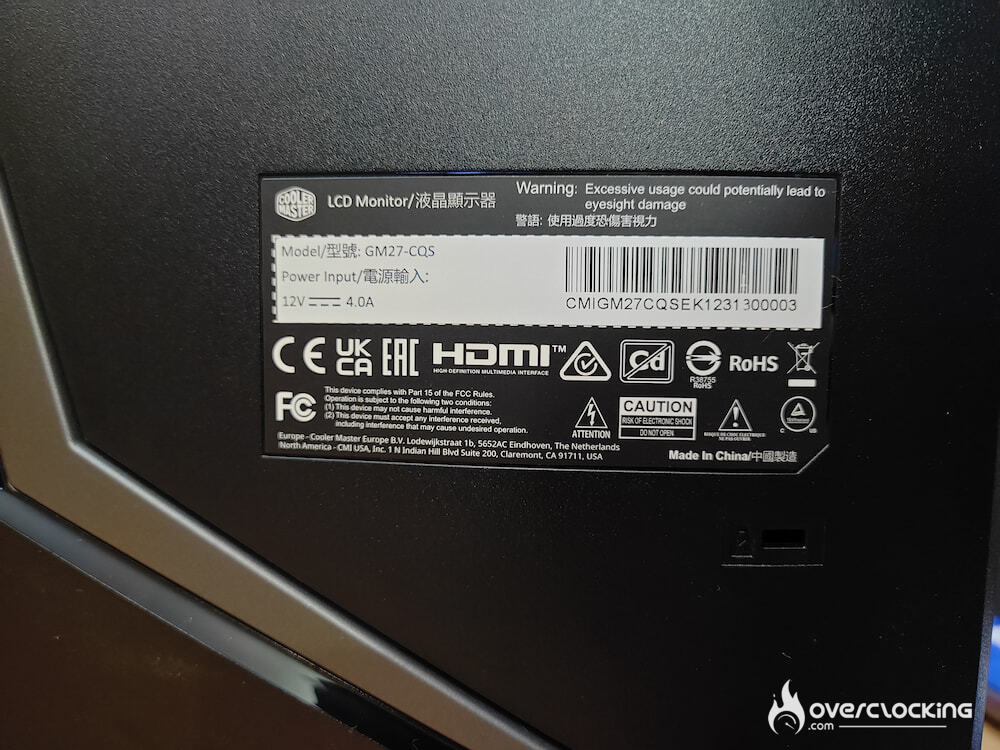 Cooler Master GM27-CQS tag