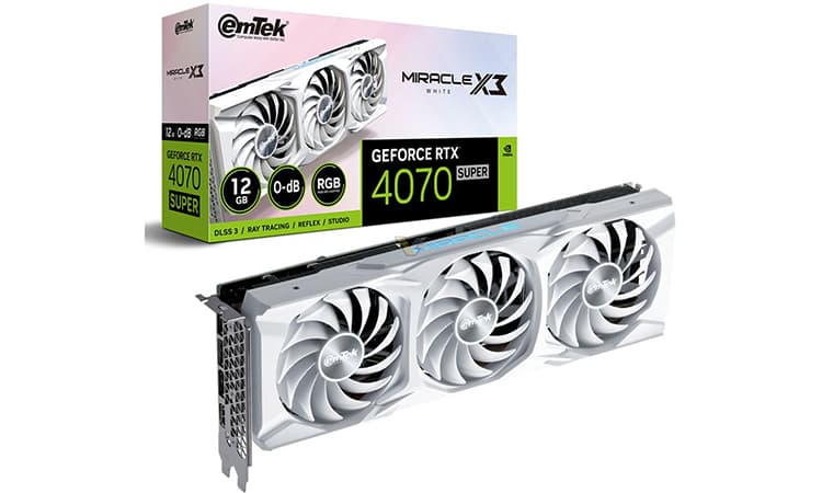 Une RTX 4070 Super blanche pour le coréen Emtek !
