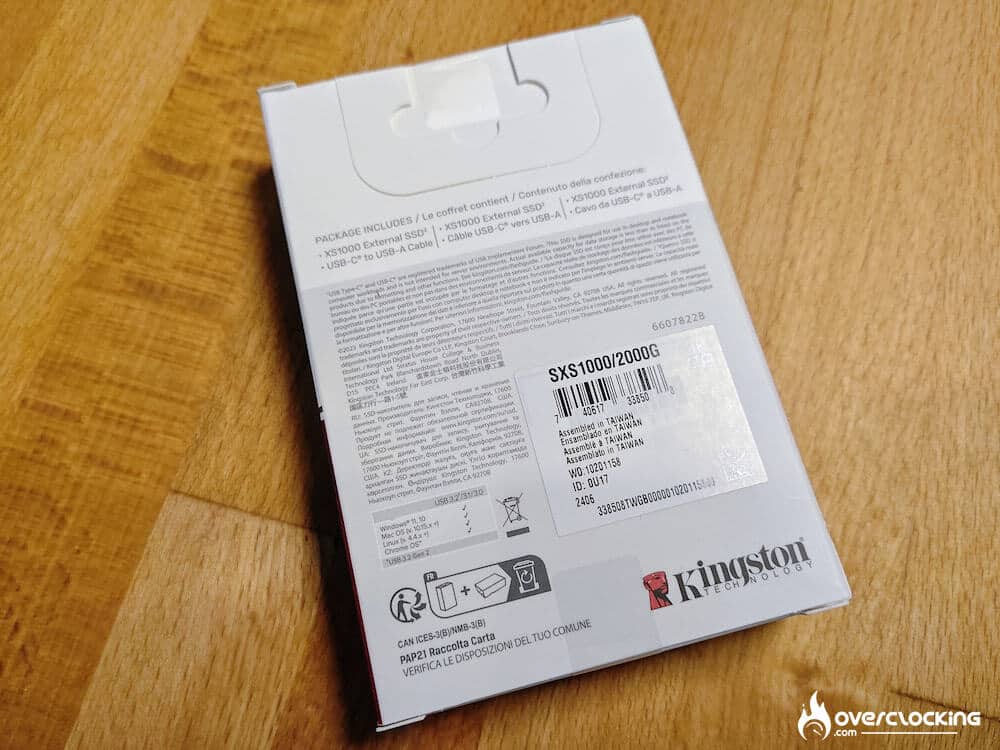 Kingston XS1000 2TB SSD Externe
