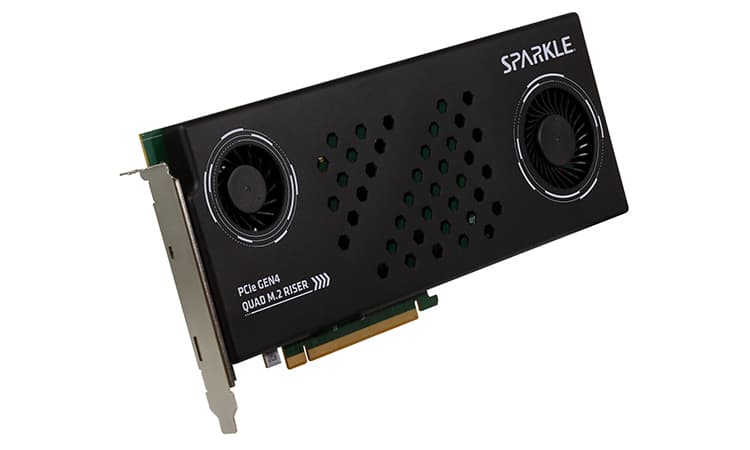 PCIe Gen4 Quad M.2 Riser, nouvel AIC chez Sparkle !