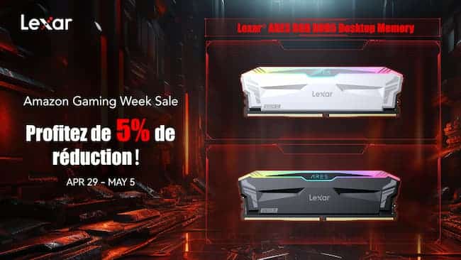 Bon Plan: les kits RAM Lexar Ares en promotion