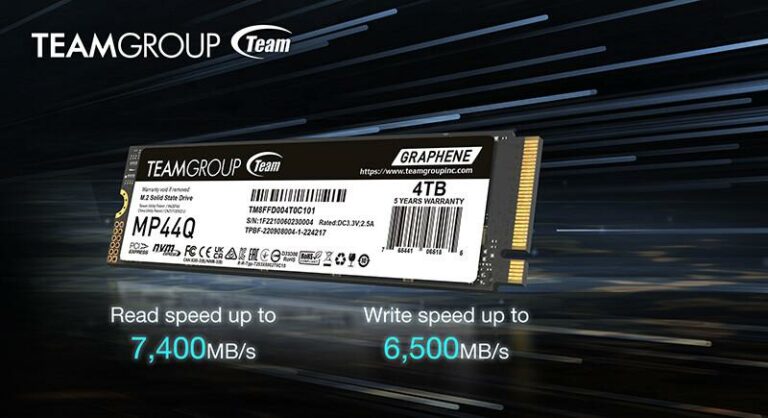Team Group dévoile le SSD NVMe MP44Q M.2 Gen 4