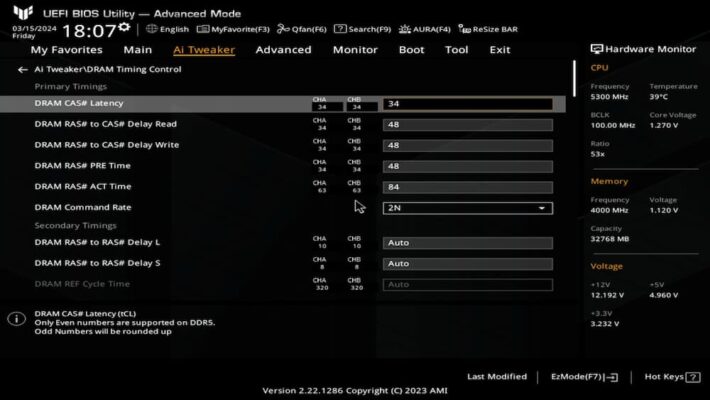 Timings RAM Tweak League