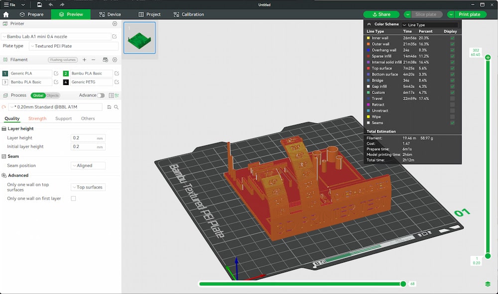 Bambu Lab A1 mini test imprimante 3D