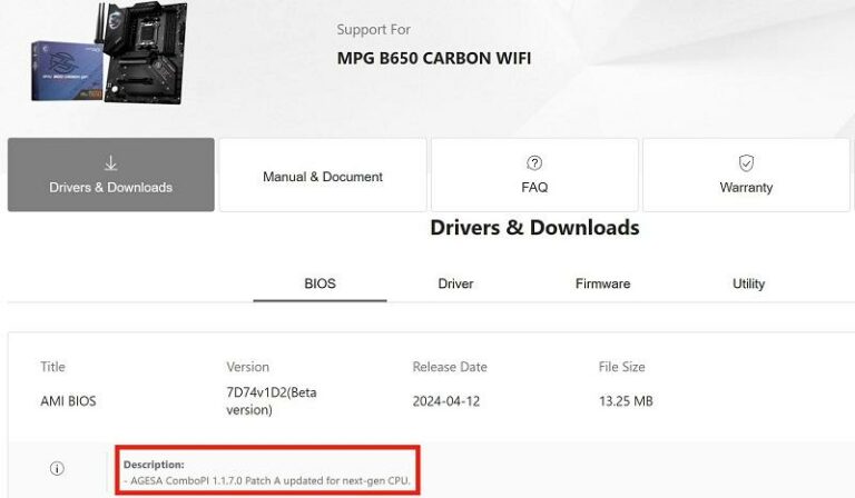 msi bios zen5