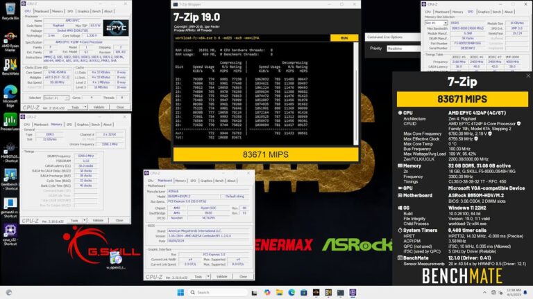 Un Epyc 4124P à 6,7 GHz sur une carte mère AM5 !
