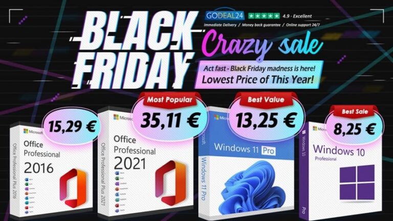 Promotion du Black Friday, une fois par an : suites Office à vie pour seulement 15,29 € ! Plus qu&rsquo;une semaine !