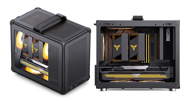 Boîtier PC Jonsbo C6 MAX Blanc - Compact MATX Avec Poignée, Excellent Airflow, Compatible GPU 335 Mm