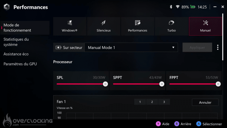 Logiciel Armoury crate de la ROG Ally X