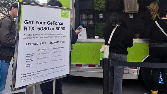 Mieux que le camion Pizza : la barraque à RTX 50 au GTC