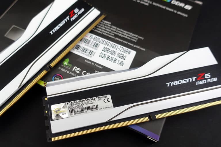 Test : G.SKILL Trident Z5 NEO RGB 6000 MT/s CL26