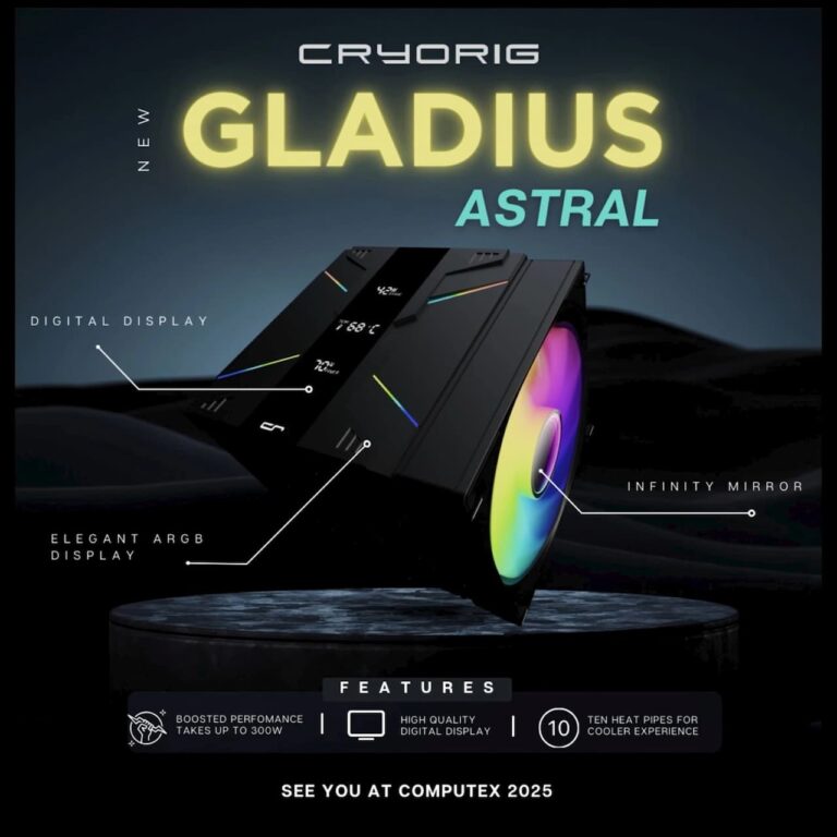 C5, Gladius Astral, CR4S, CR6S, plein de ventirads Cryorig pour le Computex !