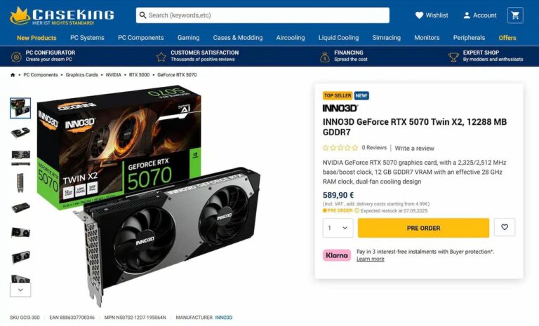 Les RTX 5070 (Ti) sous leurs MSRP en Allemagne !