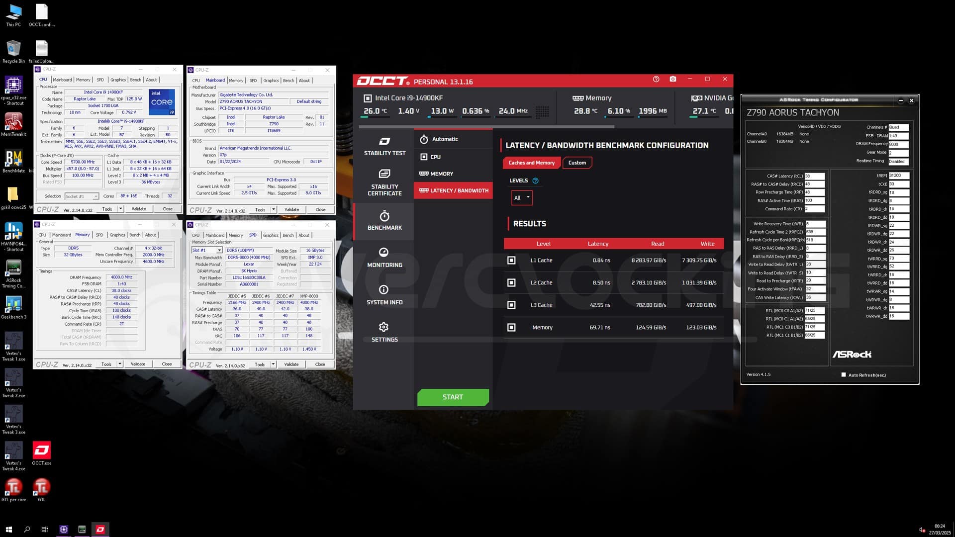 Lexar Ares II 2x16 Go 8000Mt/s CL38 - Benchmark