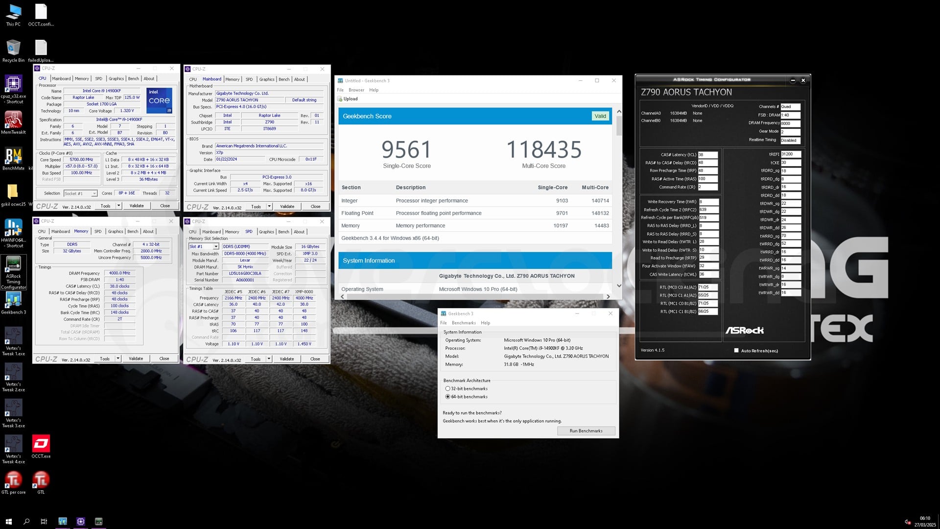 Lexar Ares II 2x16 Go 8000Mt/s CL38 - Benchmark