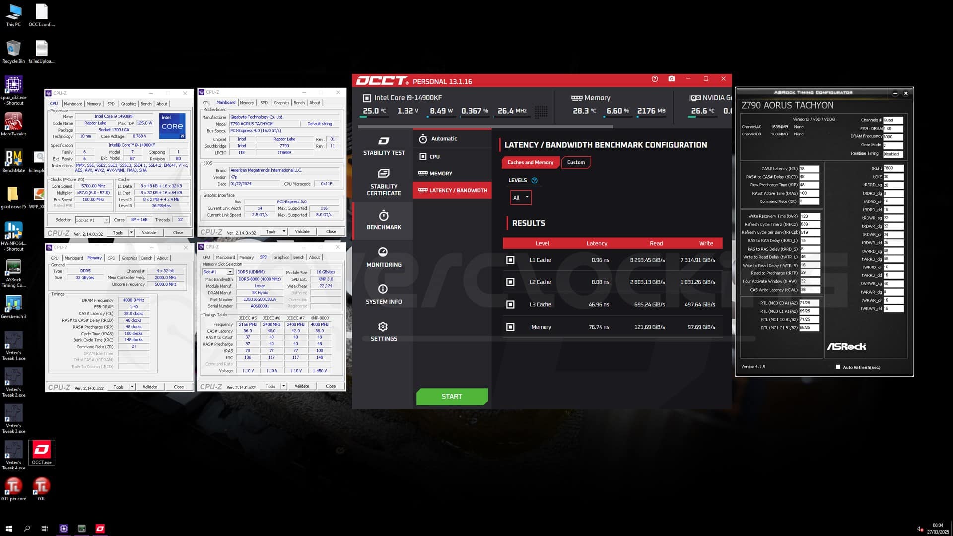 Lexar Ares II 2x16 Go 8000Mt/s CL38 - Benchmark