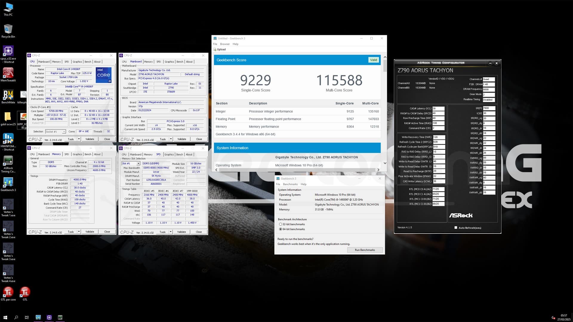 Lexar Ares II 2x16 Go 8000Mt/s CL38 - Benchmark