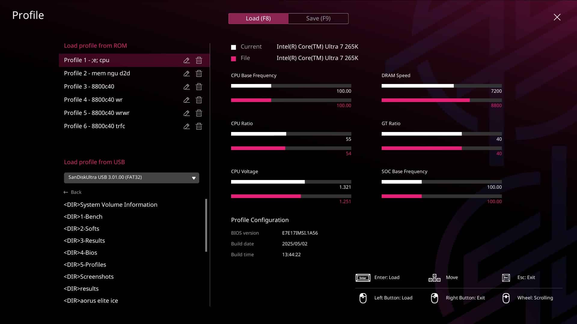 MSI MPG Z890 Carbon - bios