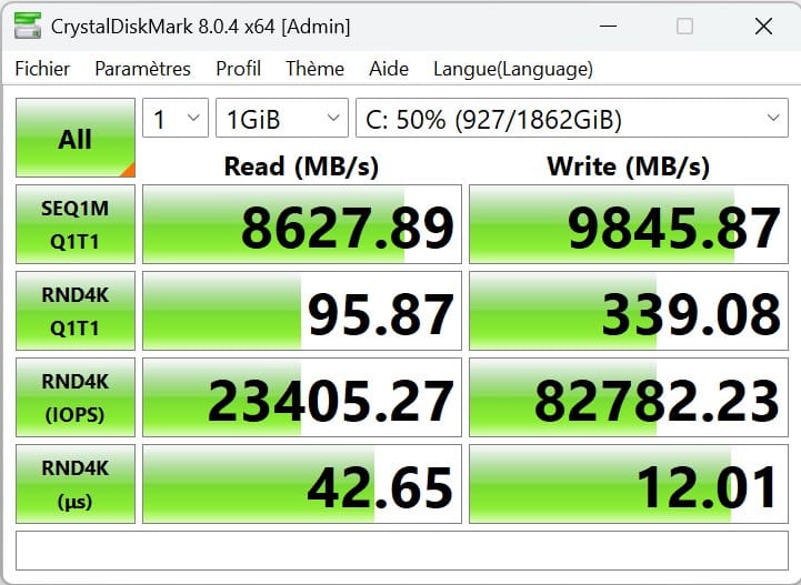 MSI MPG Z890 Carbon - bench