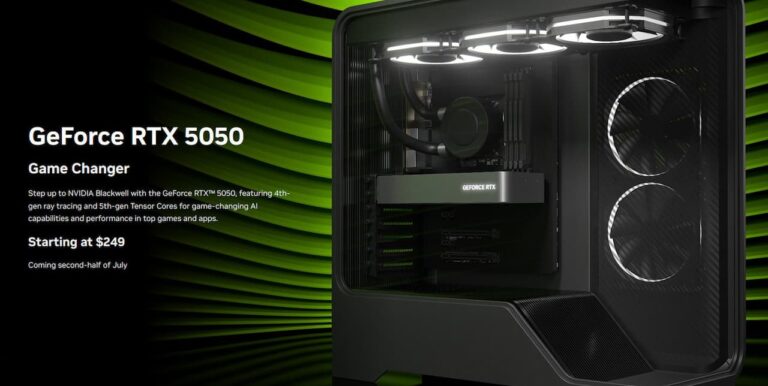 La RTX 5050 annoncée à $250 !
