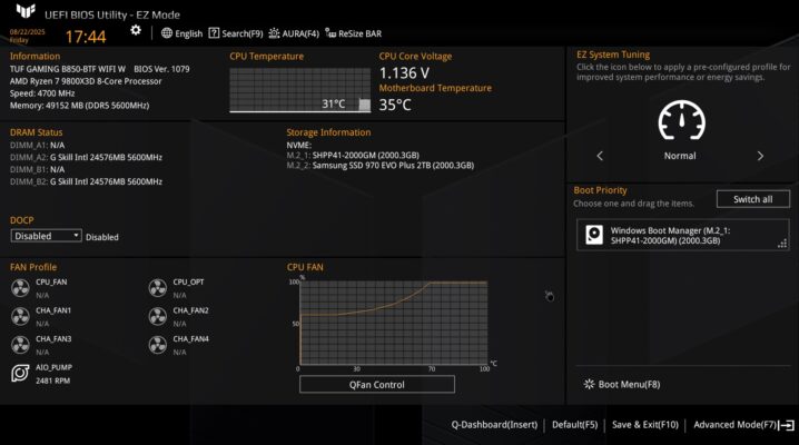 B850 TUF BTF