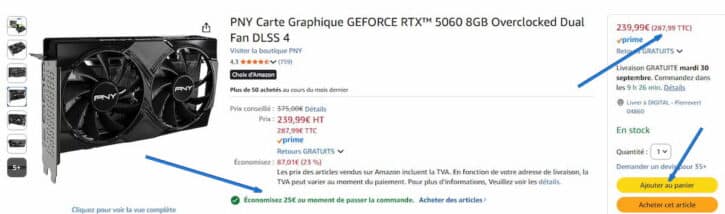 RTX 5060 Bon Plan