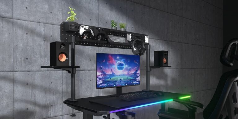 E-Ares 120 : un bureau gaming signé Cougar avec Pegboard amovible